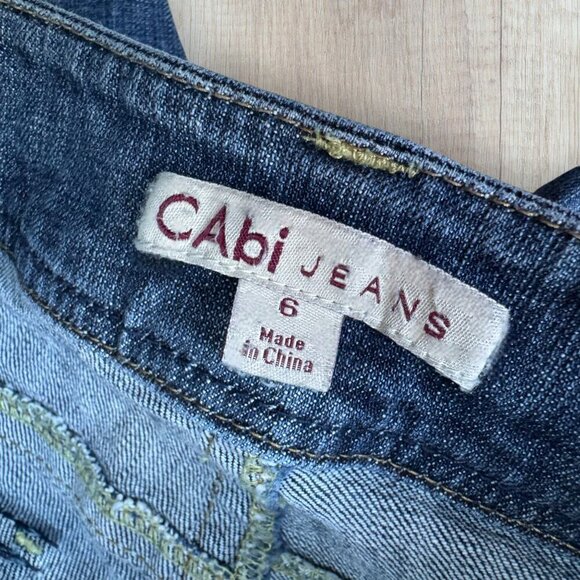 CABI Boot Cut Long Tall Style #876L Flap Pocket Medium Wash Jeans Women's Size 6 - Picture 5 of 7